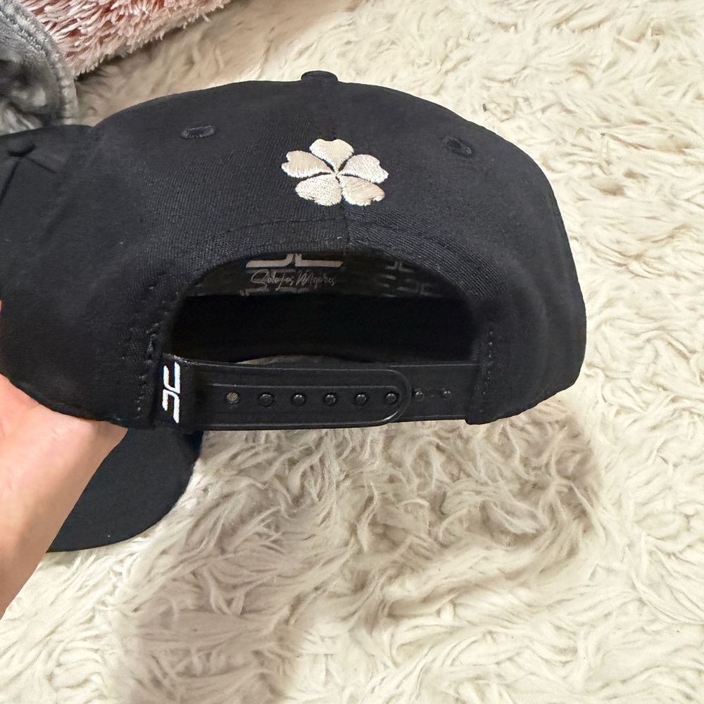 JC Black Embroidered "Good Luck" Baseball Cap - Picture 2 of 5